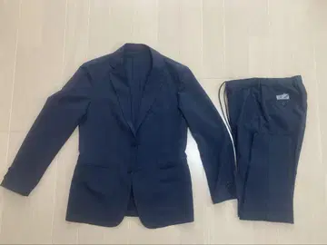 GU 워셔블 테일러드 자켓 셋업 상하의 M 네이비