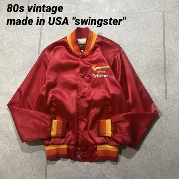 80s 빈티지 made in USA 스윙스터 짧은 기장 나일론