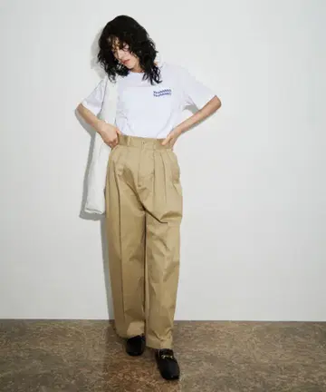 Adam et Rope' 2턱 치노 팬츠