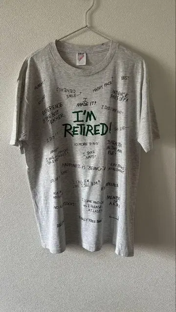 I'M RETIRED! 티셔츠 1991년 usa 제조