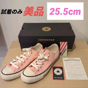 컨버스 핑크 캔버스 로우컷 스니커즈 25.5cm