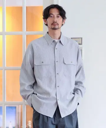 B:MING by BEAMS 폴리에스테르 워크 셔츠