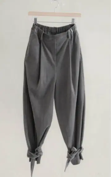 TENNE HANDCRAFTED MODERN 벨로아 리본 팬츠 그레이 M
