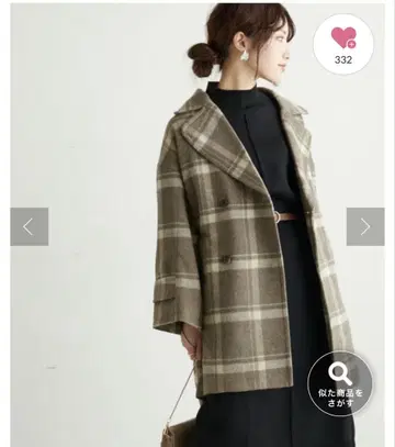 내추럴 꾸뛰르 빅 칼라 미들 코트