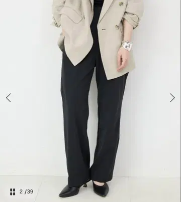 SLOBE IENA 센터 프레스 릴랙스 팬츠