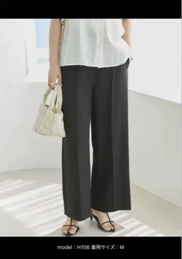 LAVEANGE 블랙 와이드 팬츠 4L 사이즈