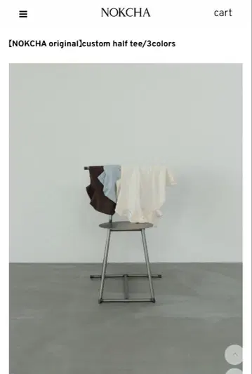 [NOKCHA original] custom half tee 세트