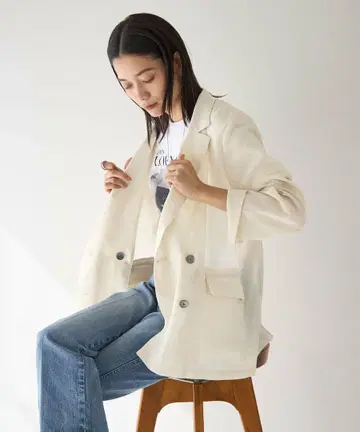 그린 라벨 릴랙싱 프리 사이즈 시어 에어 자켓