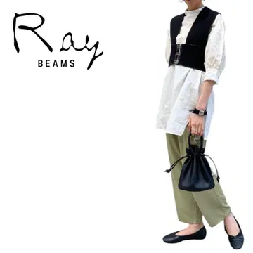 E943 Ray BEAMS / 파이핑 니트 뷔스티에