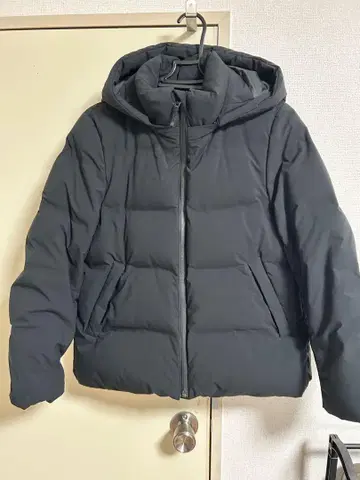 UNIQLO 후드 부착 다운 자켓 S 블랙