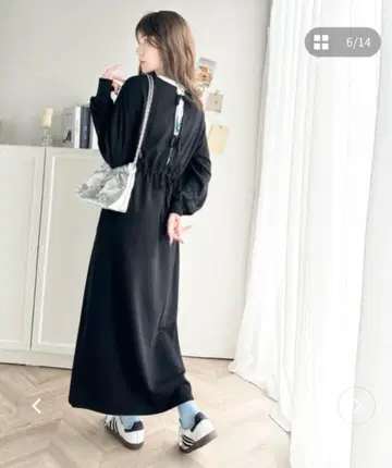 클래식 엘프 전후 2way 미니 쭈리 트리플 리본 원피스