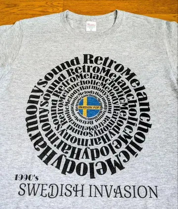 [레어] SWEDISH POP 스웨디시 팝 시험 제작 티셔츠 그레이