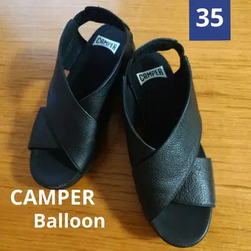 새상품급 CAMPER Balloon 블랙 샌들 35