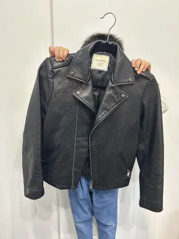 Freak's Store 블랙 가죽 라이더 자켓 소가죽