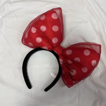 미니 리본 도트 머리띠