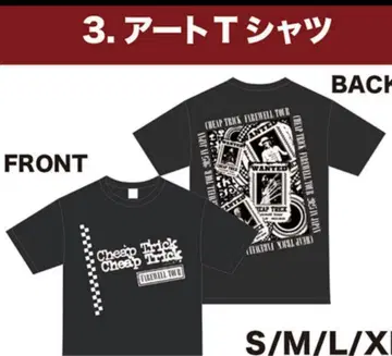 [ 새상품 ] Cheap Trick LIVE 회장 한정판 아트T셔츠 L
