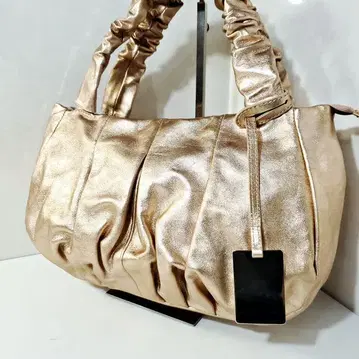 훌라 FURLA 셔링 핸드백 핑크 골드 가죽