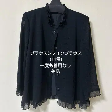 여성용 블랙 쉬폰 블라우스 (몸판 안감 있음)