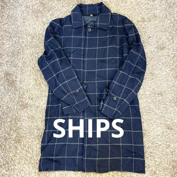 SHIPS 스텐카라 코트 S 사이즈 체크 무늬