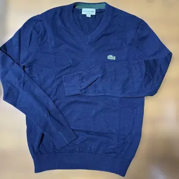 LACOSTE 네이비 V넥 스웨터 US S