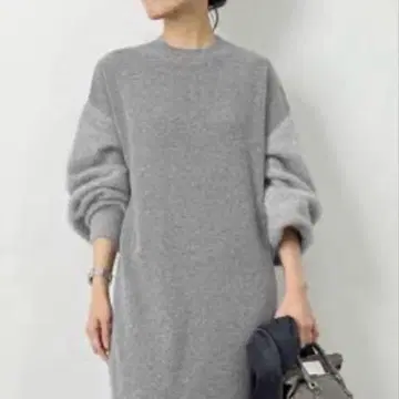 [ 새상품급 ] 라빠르망 니트 원피스 실크 라쿤 그레이