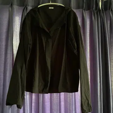 SEEALL 시올 커버올 오버 사이즈 긴팔 셔츠 블랙