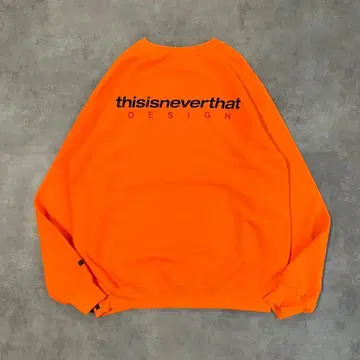 THISISNEVERTHAT 네바자 맨투맨 로고 프린트 오렌지 M