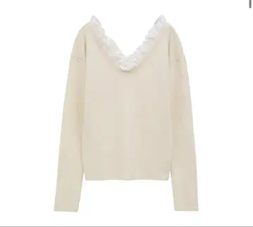 클라네 FRILL V NECK KNIT TOPS
