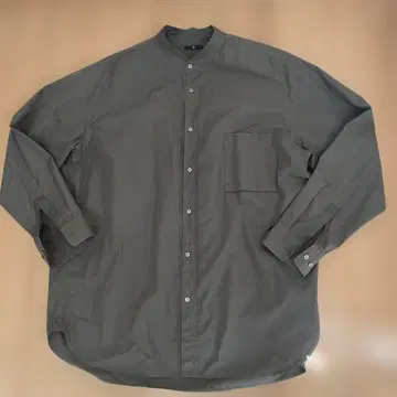 UNIQLO J 카키 스탠드 카라 셔츠 XXL