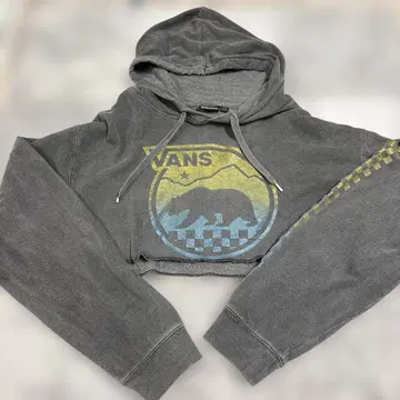 VANS 빈티지 크롭 후드티 XXL 그레이
