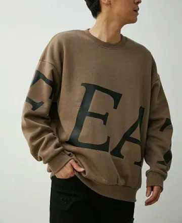 빅 로고 풀오버 브라운 계열