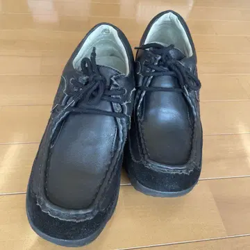 노사카 스트레치 워커 41 블랙 가죽 스웨이드 신발