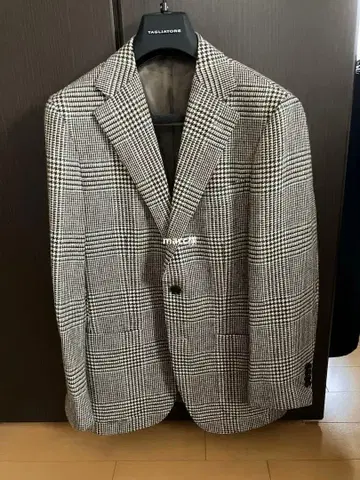 BEAMS F / 글렌체크 오버 페인 자켓