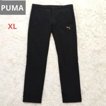 푸마 PUMA 골프 팬츠 스트레치 골드 로고 블랙 속기모 XL
