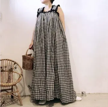 ito fukuoka 깅엄 체크 원피스