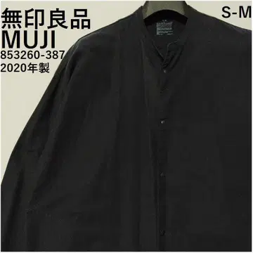 무인양품 MUJI labo 무지 라보 스냅 버튼 스탠드 카라 긴팔 셔츠