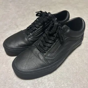 [ 새상품급 ] VANS 올드스쿨 블랙 가죽 로우컷