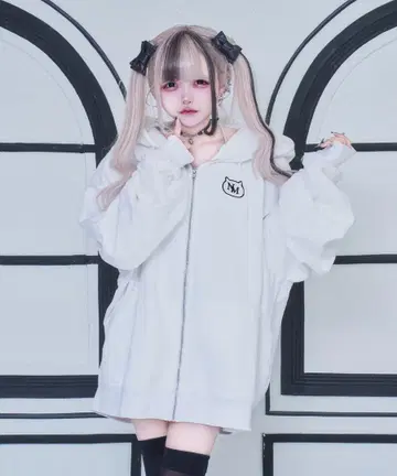 nyanMe 우치라의 파카 WHITE