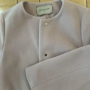UNITED ARROWS 옅은 핑크 롱 코트