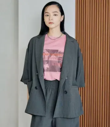 렙심 린넨라이크 크루즈 W 5부 소매 자켓