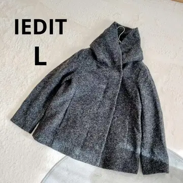 [이디트] 숏 기장 아우터 L 그레이 후디드 겨울