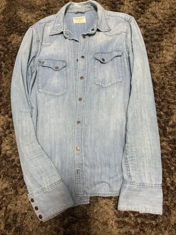 nudie jeans 라이트 블루 데님 셔츠 XS