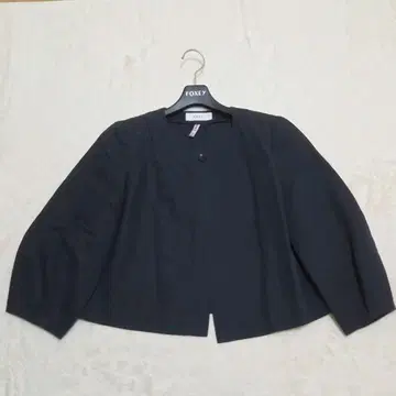 아나이 노카라 자켓 코튼 린넨 볼륨 슬리브 네이비