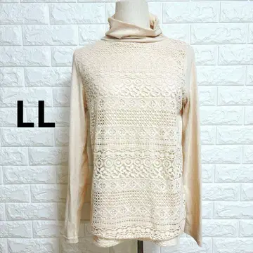 2953 페르디아 레이스 터틀넥 티셔츠 LL 베이지 루즈핏