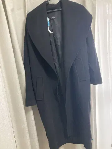 ZARA 블랙 롱 코트 벨트 포함
