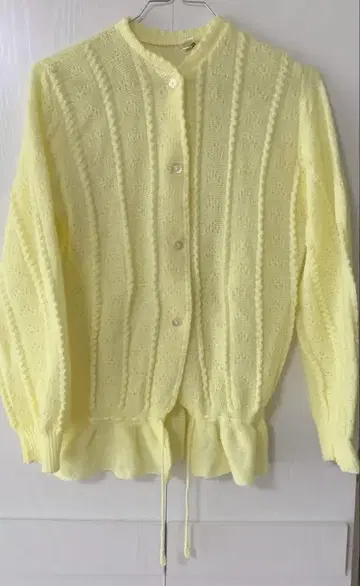 vintage lemon color cardigan
