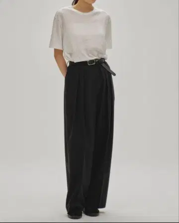 todayful tuck twill trousers 블랙 38