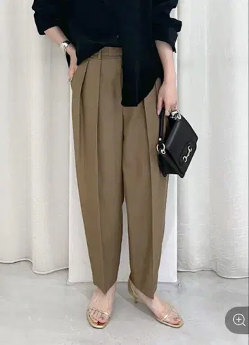 바빌론 브라이트 옥스 턱 팬츠 카멜 36