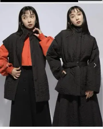 HARE 2WAY 아트 퀼팅 블루종 아우터 hare 다운 코트