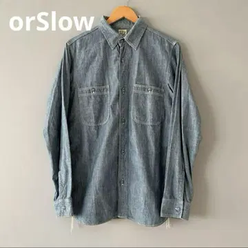 orSlow 오어슬로우 긴팔 셔츠 샴브레이 워크 셔츠 사이즈 3
